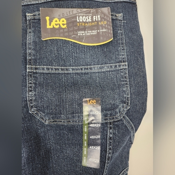 Lee Carpenter Loose Fit Straight Leg Quartz Stone Jeans 48x29 - Picture 4 of 11
